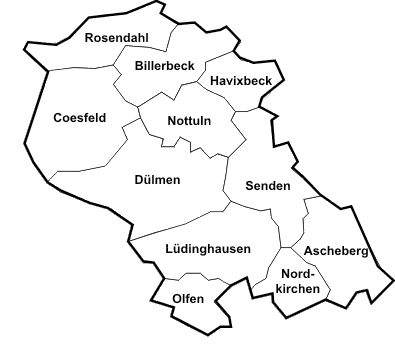 Städte + Gemeinden - Kreis Coesfeld