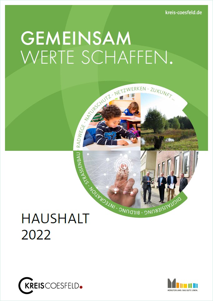 Haushalt 2022 (Titelblatt)