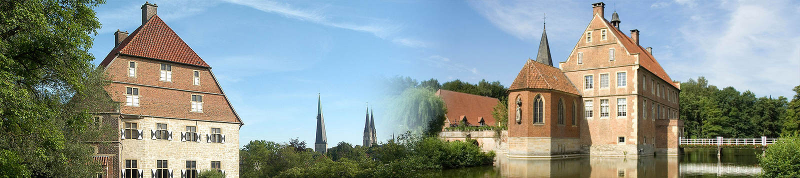 Kolvenburg (Billerbeck) und Burg Hülshoff (Havixbeck)