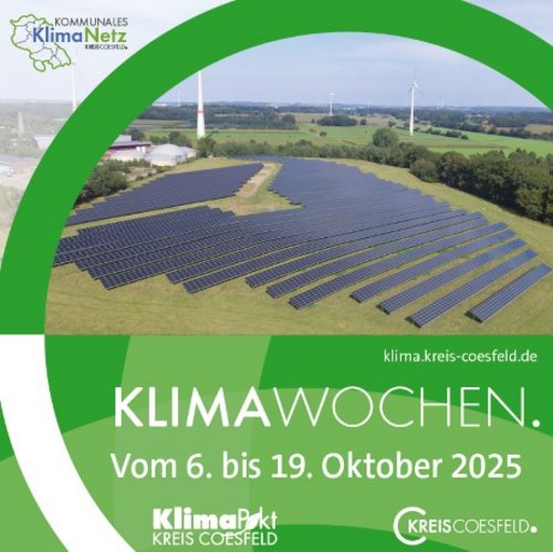 Plakat zu den klimawochen im Kreis Coesfeld.