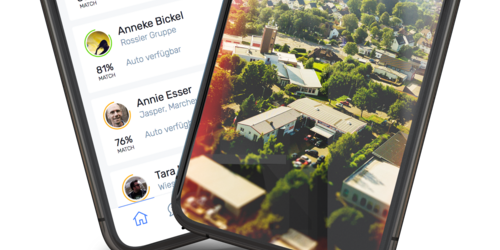 Das PENDLA-Portal wird auf dem Handy dargestellt.