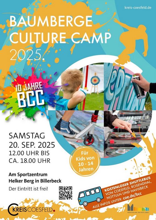 Plakat zum diesjährigen Baumberge Culture Camp.