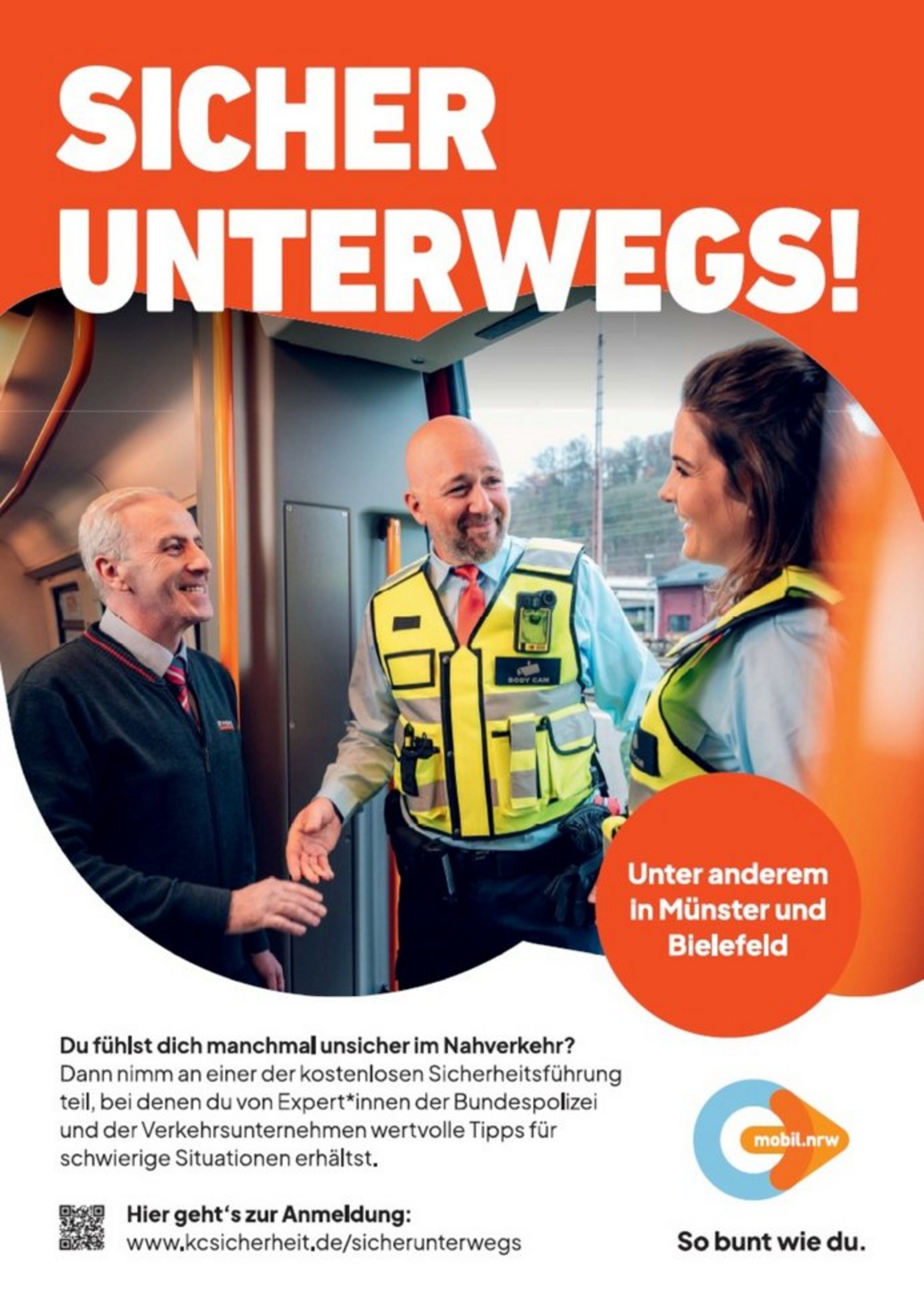 Die Sicherheitsführungen werden in Plakatform beworben